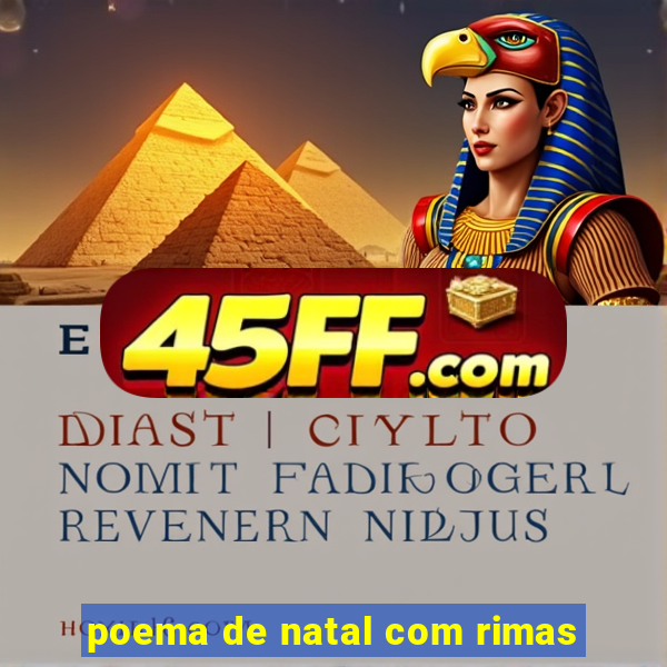 poema de natal com rimas